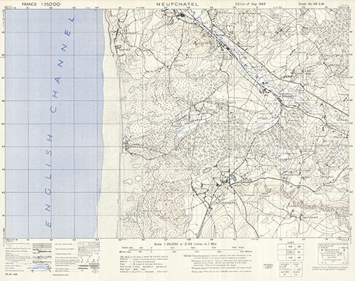 GSGS 4041 1:25,000 Neufchatel Sheet 49 SW