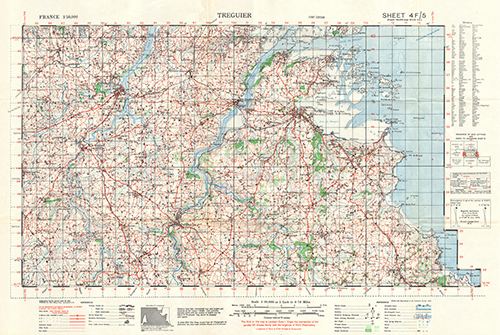 GSGS 4250 1:50,000 Treguier Sheet 4F5