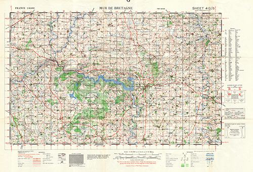 GSGS 4250 1:50,000 Mur de Bretagne Sheet 4G5