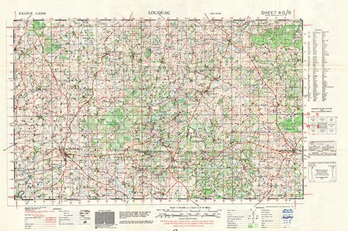 GSGS 4250 1:50,000 Loudeac Sheet 4G6