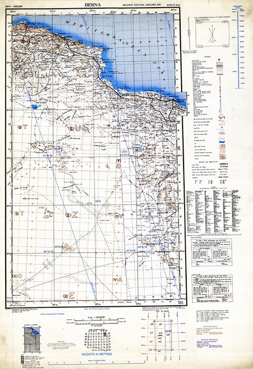 GSGS 4231 1:500,000 Derna Sheets 5 and 13