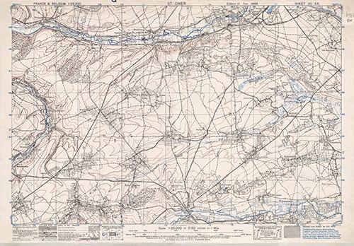 GSGS 4041 1:25,000 St Omer Sheet 50 SE
