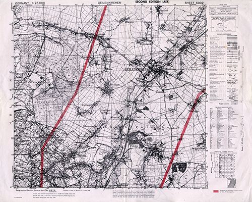 GSGS 4414 1:25,000 Geilenkirchen (marked) Sheet 5002