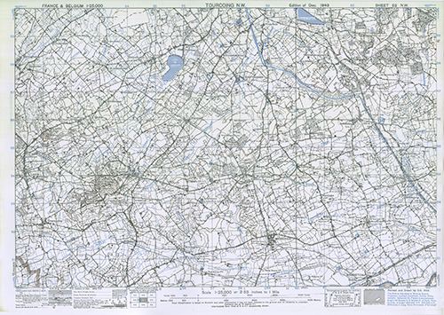 GSGS 4041 1:25,000 Tourcoing Sheet 52 NW