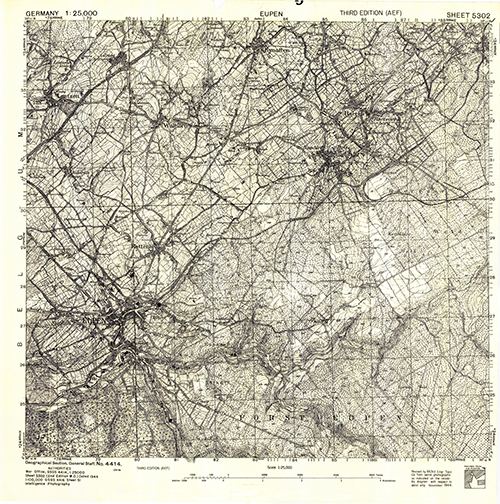 GSGS 4414 1:25,000 Eupen Sheet 5302