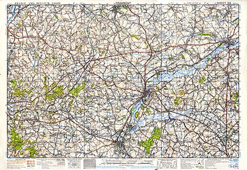 GSGS 4040 1:50,000 Grammont Sheet 54