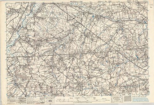 GSGS 4041 1:25,000 Brussels NW Sheet 55 NW
