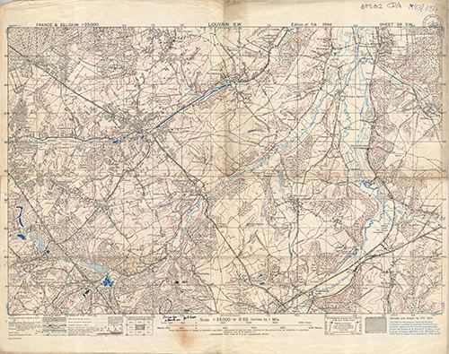 GSGS 4041 1:25,000 Louvain SW Sheet 56 SW