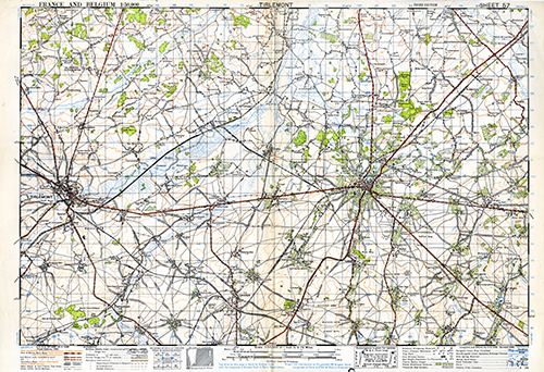 GSGS 4040 1:50,000 Tirlemont Sheet 57