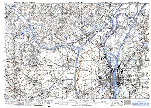 GSGS 4041 1:25,000 Maastricht NE Sheet 58 NE