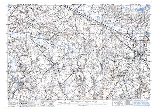 GSGS 4041 1:25,000 Maastricht NW Sheet 58 NW