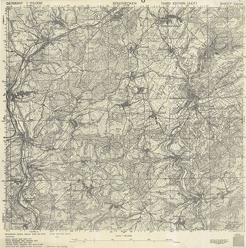 GSGS 4414 1:25,000 Schenecken Sheet 5804