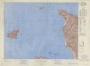 GSGS 4249 1:100,000 Les Pieux Guernsey Sheet 5E