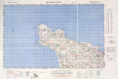 GSGS 4250 1:50,000 Beaumont Hague Sheet 5E2