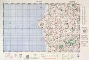 GSGS 4250 1:50,000 Le Pieux Sheet 5E4