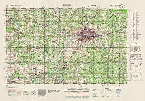 GSGS 4250 1:50,000 Rennes Sheet 5H2