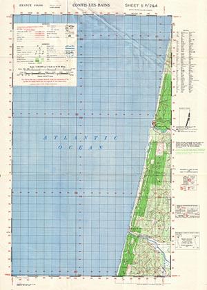GSGS 4250 1:50,000 Contis les Bains Sheets 5P2 & 5P4