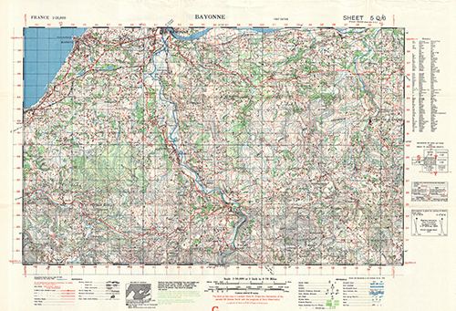 GSGS 4250 1:50,000 Bayonne Sheet 5Q6