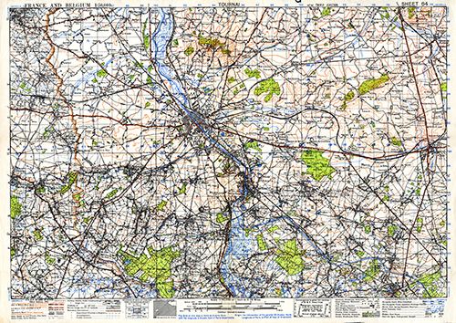 GSGS 4040 1:50,000 Tournai Sheet 64