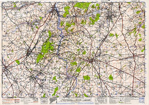 GSGS 4040 1:50,000 Nivelles Sheet 66