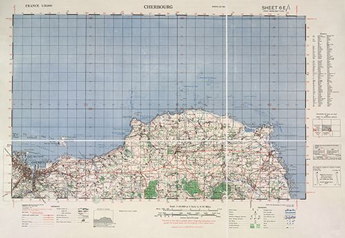 GSGS 4250 1:50,000 Cherbourg v2 Sheet 6E1