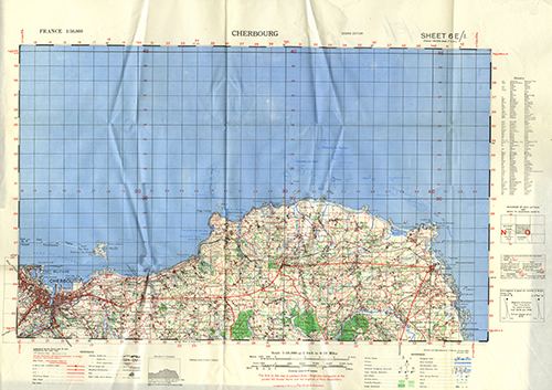 GSGS 4250 1:50,000 Cherbourg Sheet 6E1