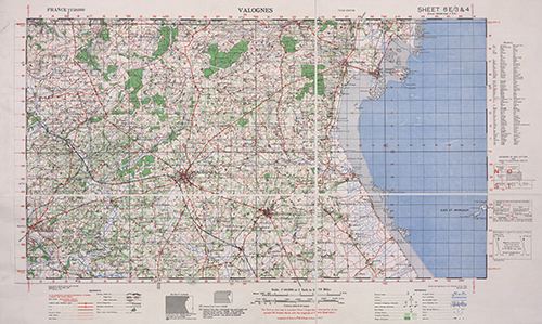 GSGS 4250 1:50,000 Valognes v2 Sheets 6E3 & 6E4