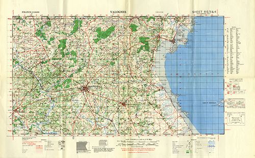 GSGS 4250 1:50,000 Valognes Sheets 6E3 & 6E4