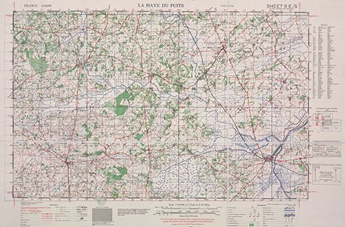 GSGS 4250 1:50,000 La Haye du Puits v2 Sheet 6E5