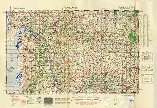 GSGS 4250 1:50,000 Countances Sheet 6F3