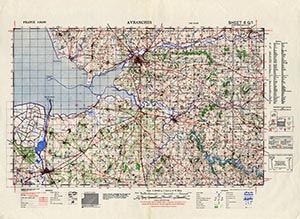 GSGS 4250 1:50,000 Avranches Sheet 6G1