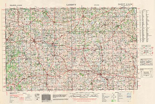 GSGS 4250 1:50,000 Landivy Sheet 6G4