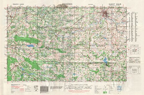 GSGS 4250 1:50,000 Fougeres Sheet 6G5