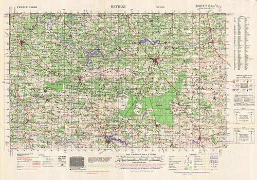 GSGS 4250 1:50,000 Retiers Sheet 6H3