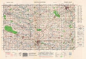 GSGS 4250 1:50,000 Chateau Gontier Sheet 6H6
