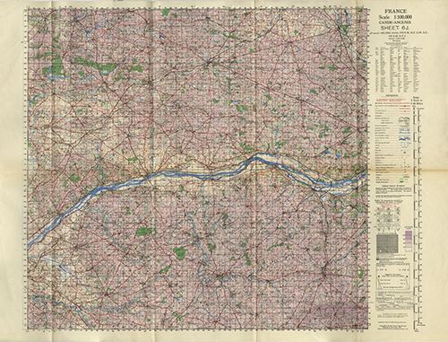 GSGS 4249 1:100,000 Cande Ancenis Sheet 6J