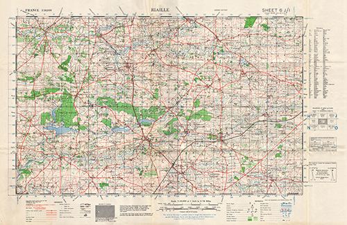 GSGS 4250 1:50,000 Riaille Sheet 6J1