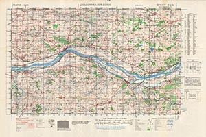 GSGS 4250 1:50,000 Challones sur Loire Sheet 6J4