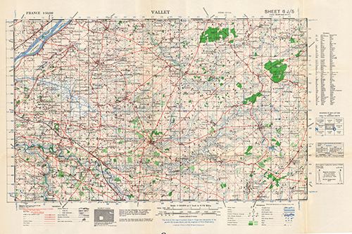 GSGS 4250 1:50,000 Vallet Sheet 6J5