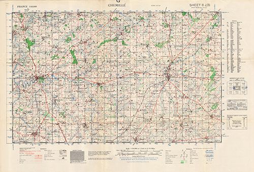 GSGS 4250 1:50,000 Chemille Sheet 6J6