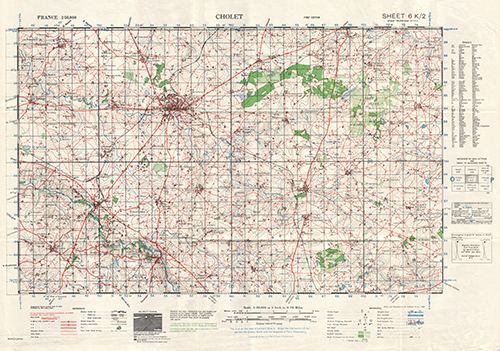 GSGS 4250 1:50,000 Cholet Sheet 6K2