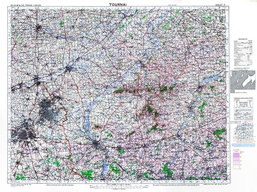 GSGS 4336 1:100,000 Tournai Sheet 7