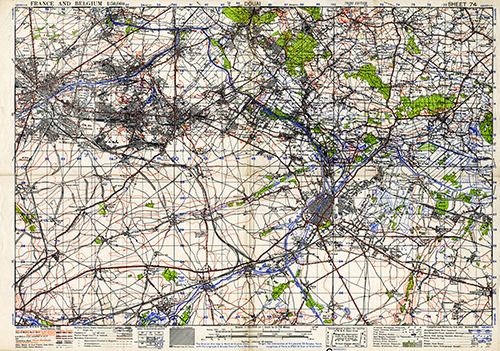 GSGS 4040 1:50,000 Douai Sheet 74