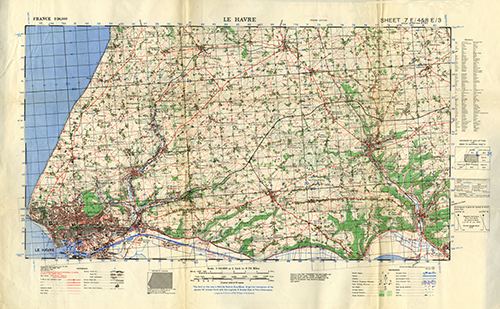 GSGS 4250 1:50,000 Le Harve Sheets 7E4 & 8E3