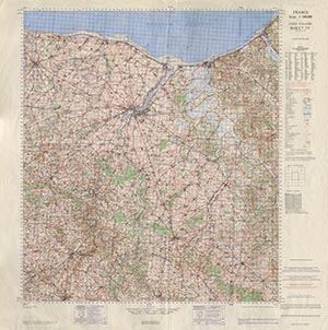 GSGS 4249 1:100,000 Caen Falaise Sheet 7F
