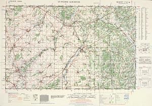 GSGS 4250 1:50,000 St Pierre sur Dives v2 Sheet 7F4