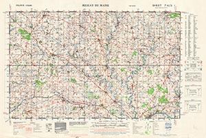 GSGS 4250 1:50,000 Meslay du Maine Sheet 7H3
