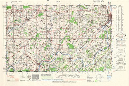 GSGS 4250 1:50,000 Loue Sheet 7H4