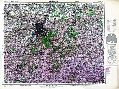 GSGS 4336 1:100,000 Brussels Sheet 8