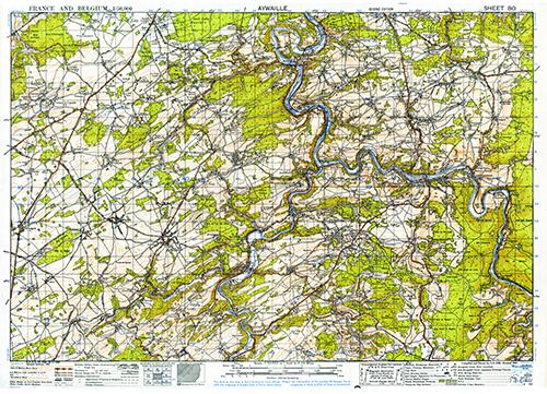 GSGS 4040 1:50,000 Aywaille Sheet 80